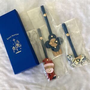 NIB Louis Vuitton Limited Edition Christmas Bag Charms Set of 3 Holiday GWP